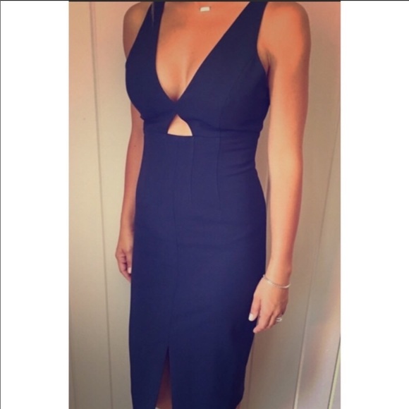 alice and olivia navy blue dress